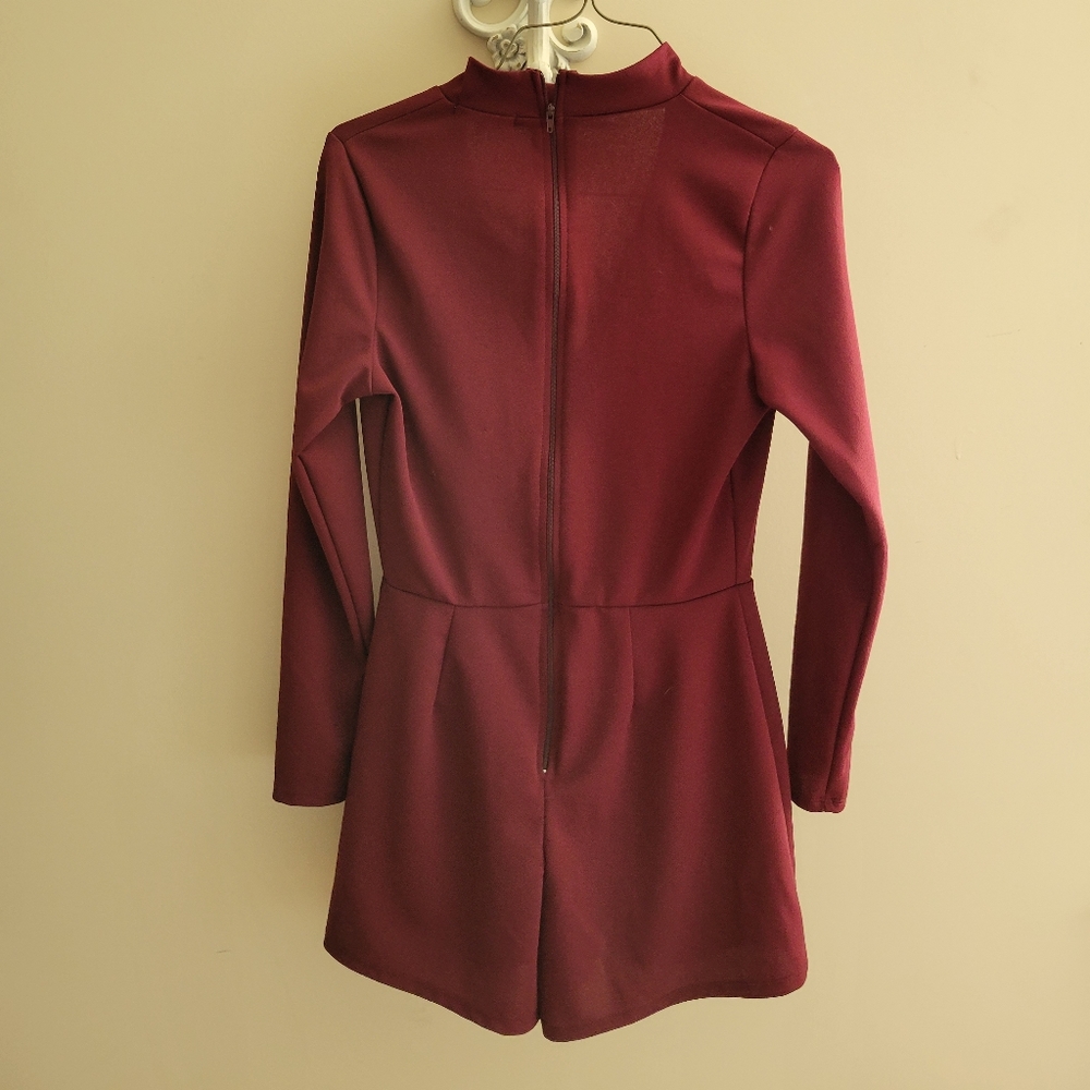 Maroon Romper - Picture 2 of 2